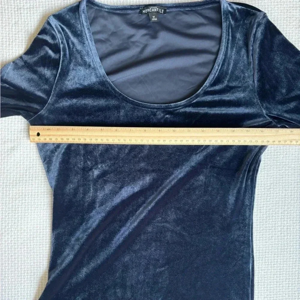 J Crew Mercantile Bodysuit M velour velvet preppy cozy holiday capsule fall 80s
